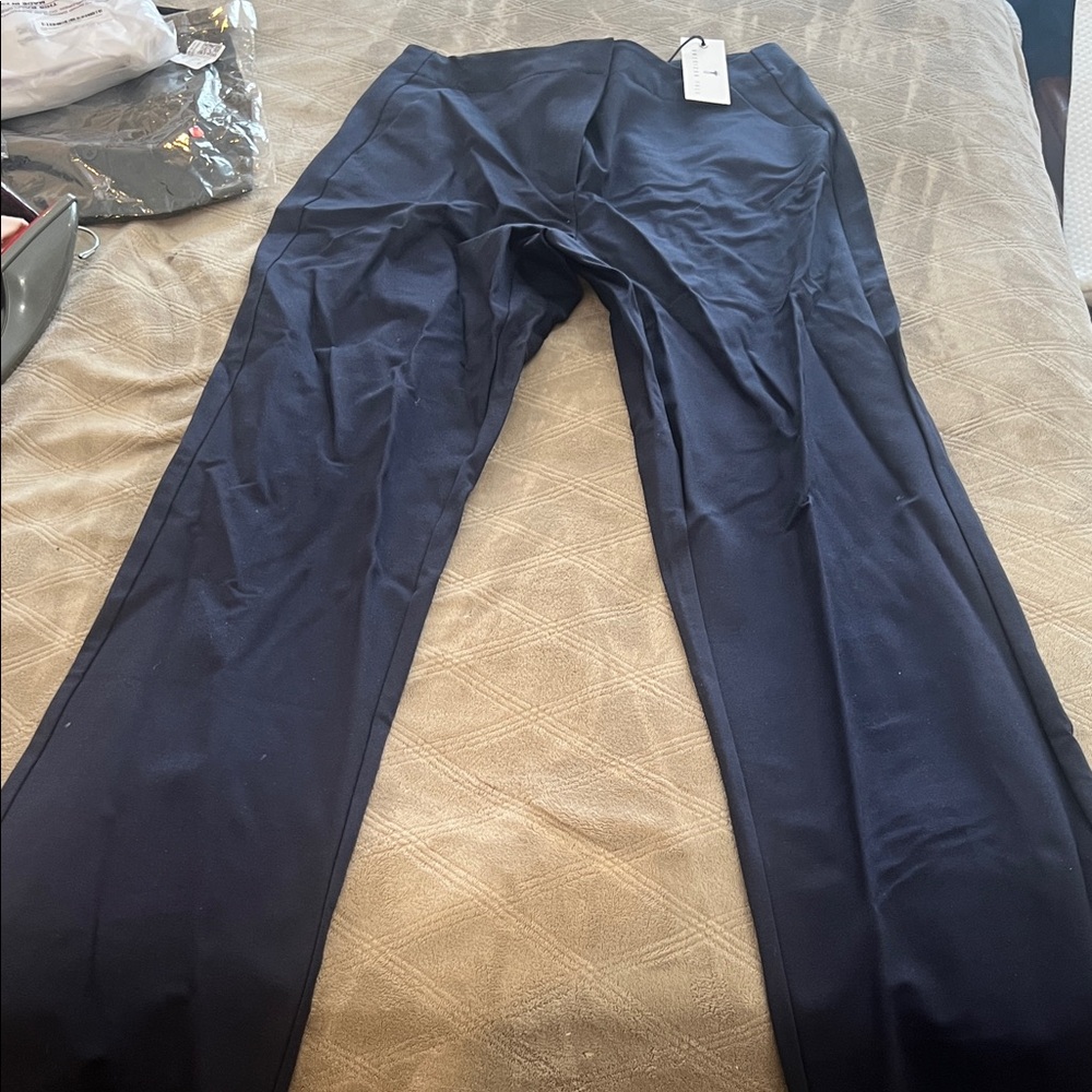 Women's Navy Straight Leg Pants